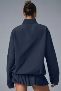 Light Weight Takeaway Track Pullover - Navy - Image 2
