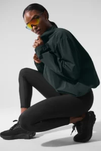 Light Weight Takeaway Track Pullover - Charcoal Green - Image 5