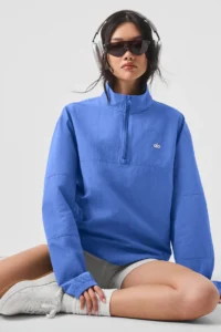 Light Weight Takeaway Track Pullover- Marathon Blue