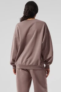 Accolade Crew Neck Pullover in Mushroom - Image 2