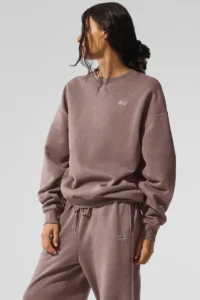 Accolade Crew Neck Pullover in Mushroom - Image 3
