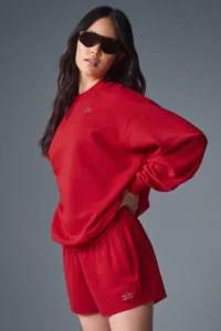 Accolade Crew Neck Pullover in Bold Red - Image 4