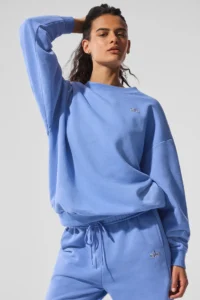 Accolade Crew Neck Pullover Crystal Clear Blue - Image 5