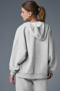 Accolade Full Zip Hoodie in Athletic Heather Grey - Image 5