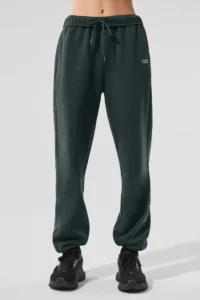 Accolade Sweatpant in Charcoal Green