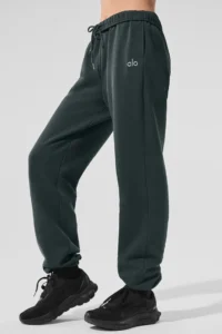 Accolade Sweatpant in Charcoal Green - Image 3