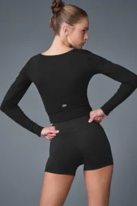 Cover Long Sleeve Top in Black - Image 4