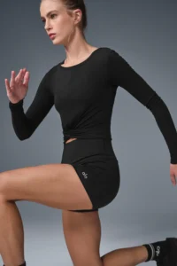 Cover Long Sleeve Top in Black - Image 2