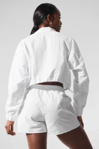 Cropped 1/4 Zip Alumni Pullover - White - Image 2