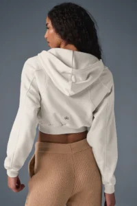 Sweet Escape Zip Up Hoodie in Ivory - Image 2