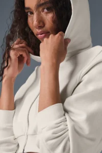 Sweet Escape Zip Up Hoodie in Ivory - Image 3