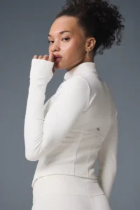 Airbrush Corset Full Zip Jacket - Ivory - Image 4