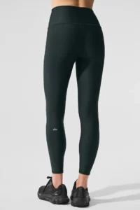 7/8 High-Waist Airlift Legging Charcoal Green - Image 2