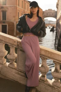 Breezy Wide Leg Pant - Smoky Quartz