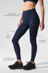 7/8 High-Waist Airlift Legging Navy - Image 2