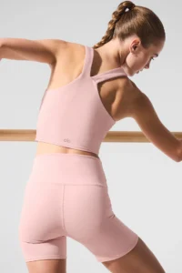 5" Airbrush High-Waist Biker Short | Pink Quartz - Image 3