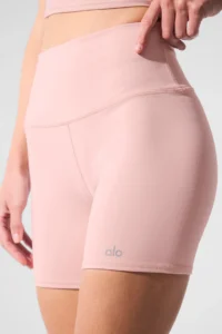 5" Airbrush High-Waist Biker Short | Pink Quartz - Image 4