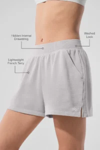 Washed Low Key Sweat Short - Grey Sky Wash - Image 2