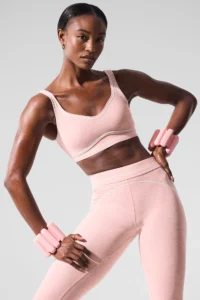 Alosoft Heart Throb Bra Pink Quartz Heather/White