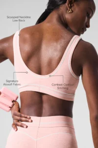 Alosoft Heart Throb Bra Pink Quartz Heather/White - Image 2