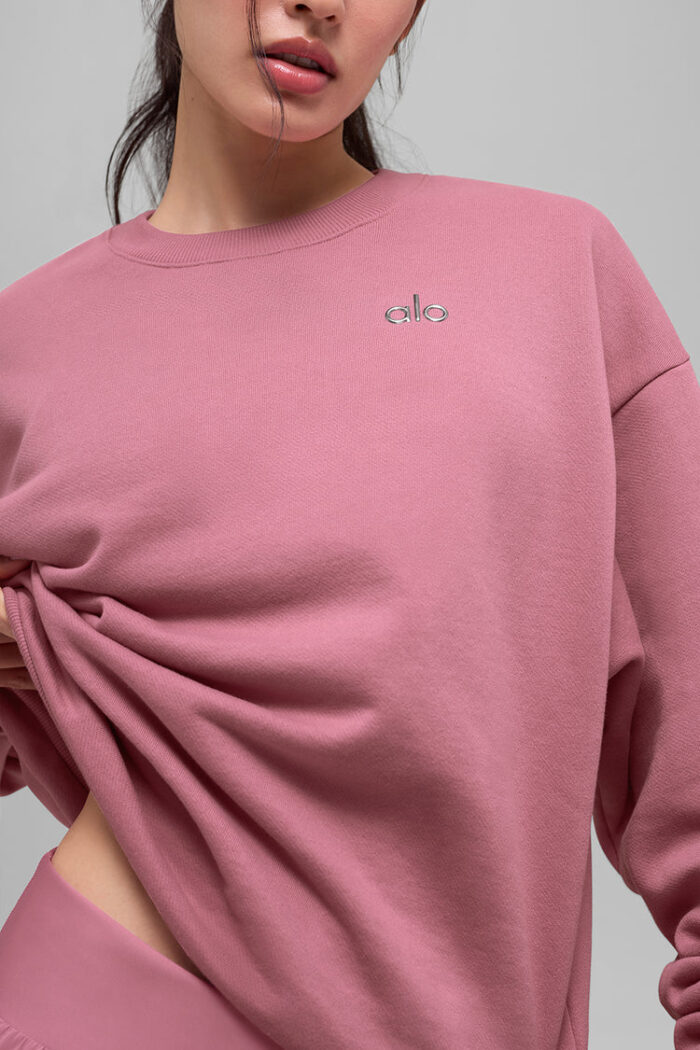 Accolade Crew Neck Pullover Pink Wild Rose - Image 2