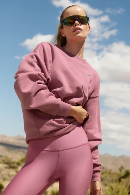 Accolade Crew Neck Pullover Pink Wild Rose