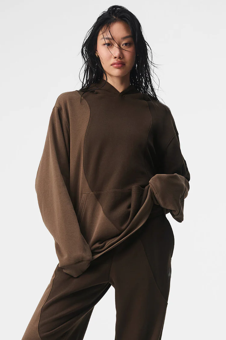 Make Waves Hoodie Espresso Tonal