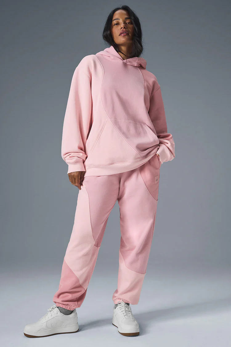 Make Waves Hoodie Sunset Pink Tonal
