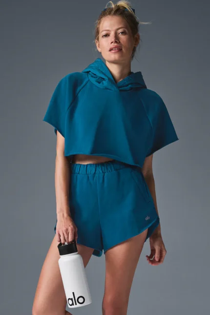 Cropped In The Air Short Sleeve Hoodie