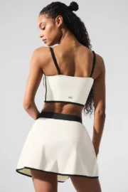 Airbrush Streamlined Bra Tank Ivory/Black