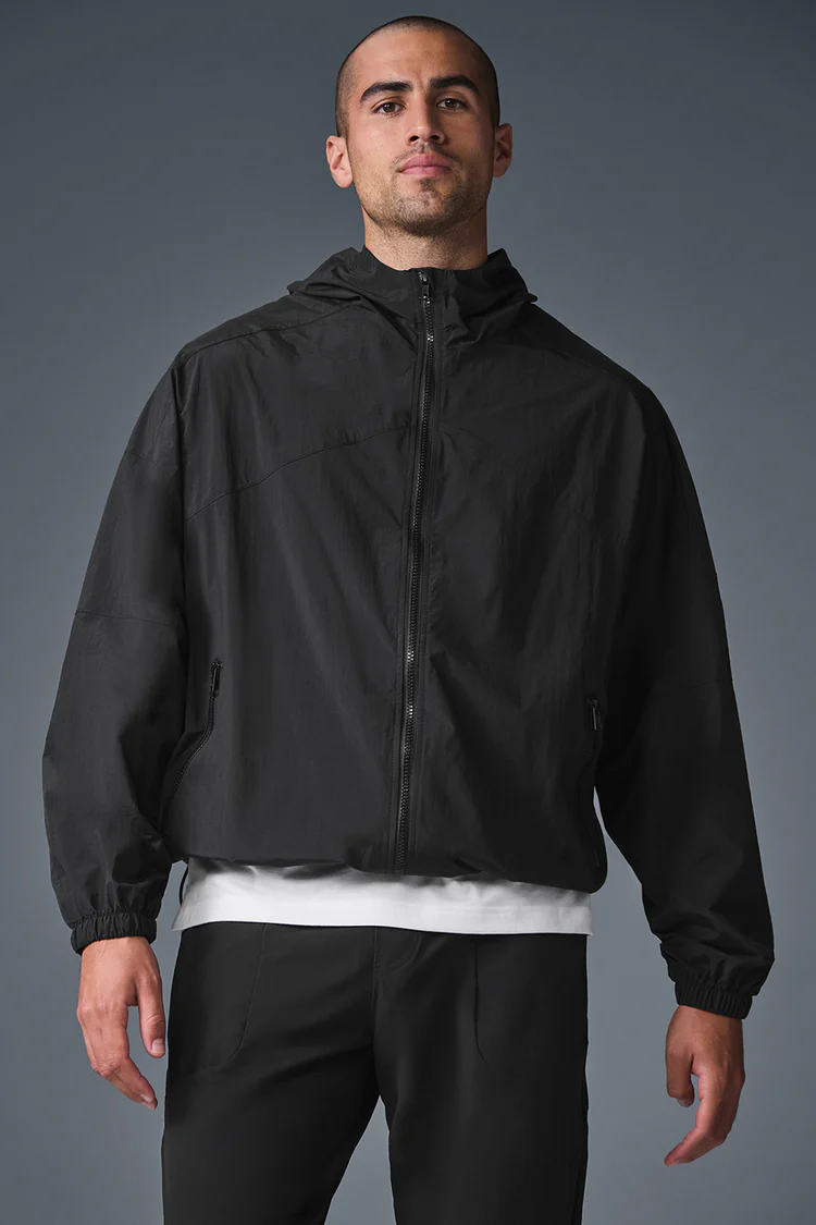 Vantage Nylon Ripstop Track Jacket Black