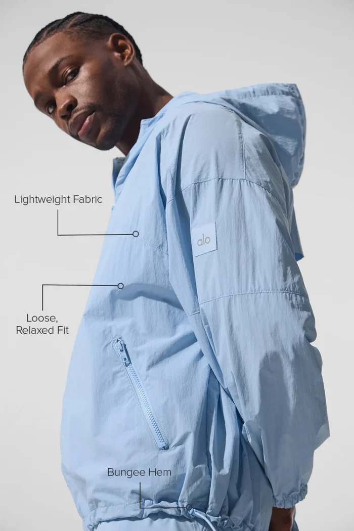 Vantage Nylon Ripstop Track Jacket  Seashell Blue - Image 2